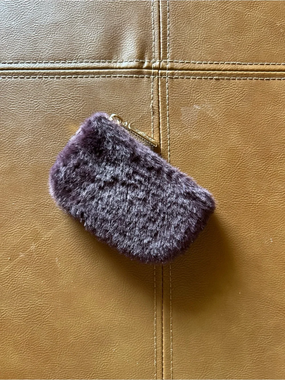 Lululemon Plush Faux-Fur Zip Pouch - Deep Plum